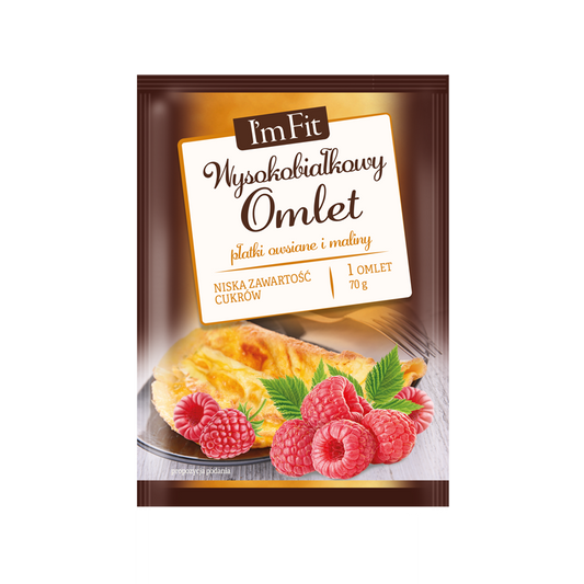 Wysokobiałkowy omlet z malinami i płatkami owsianymi- propozycja na energetyczne śniadanie