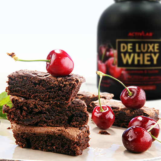 Proteinowe Brownie z Wiśniami