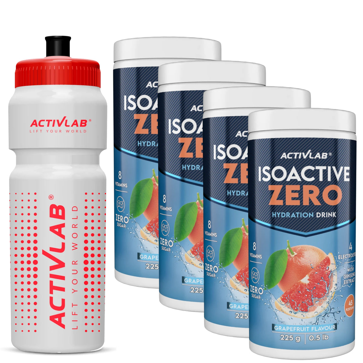 Isoactive ZERO 4 x 225 g + BIDON