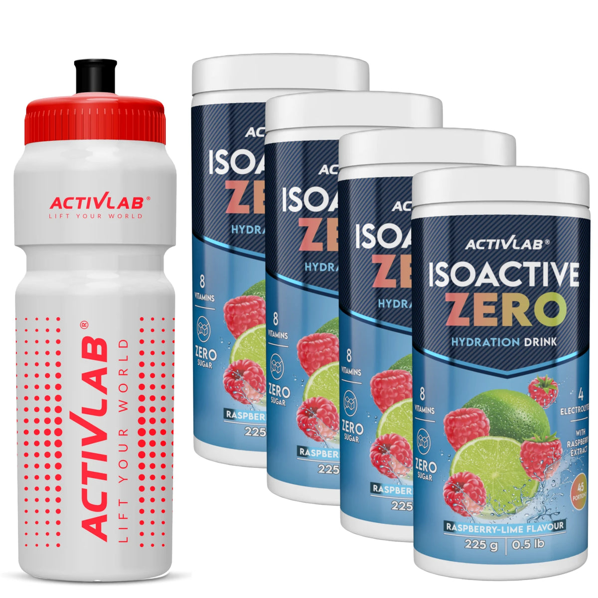 Isoactive ZERO 4 x 225 g + BIDON