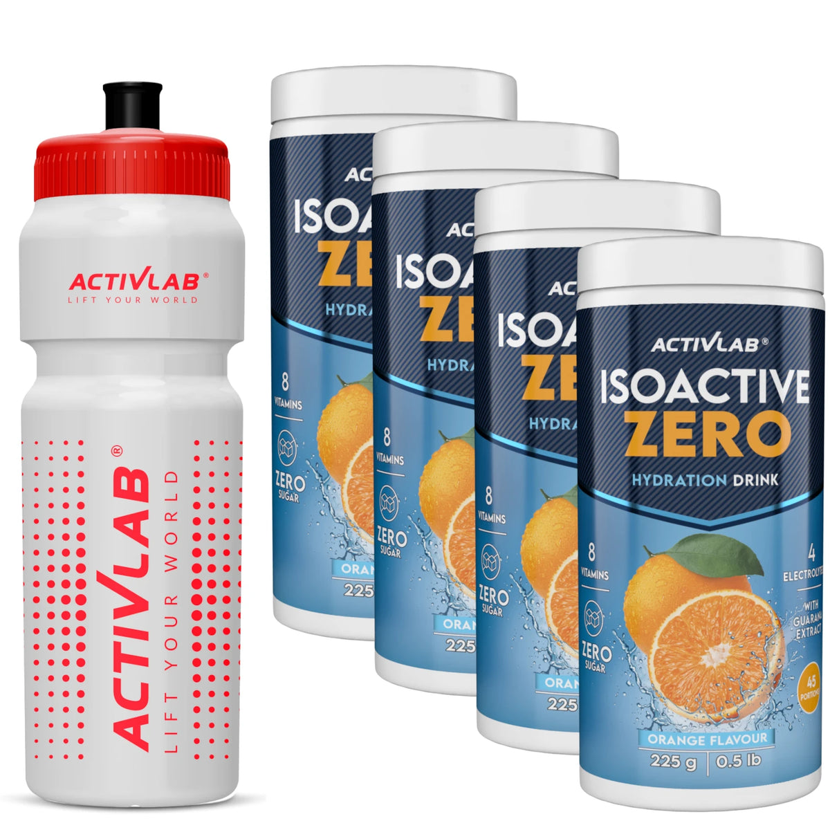 Isoactive ZERO 4 x 225 g + BIDON