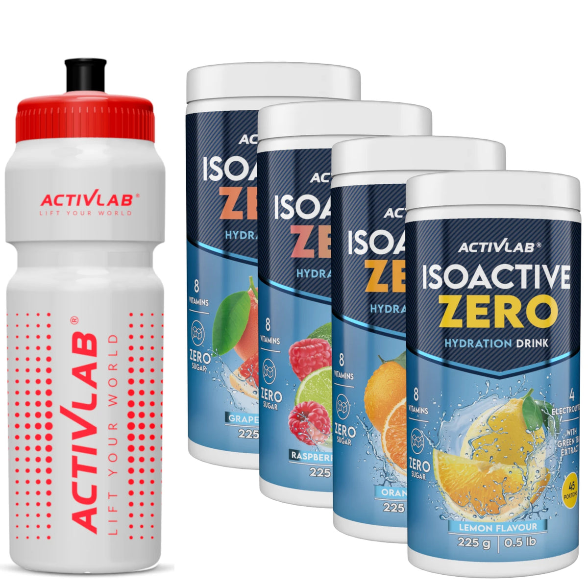 Isoactive ZERO 4 x 225 g + BIDON